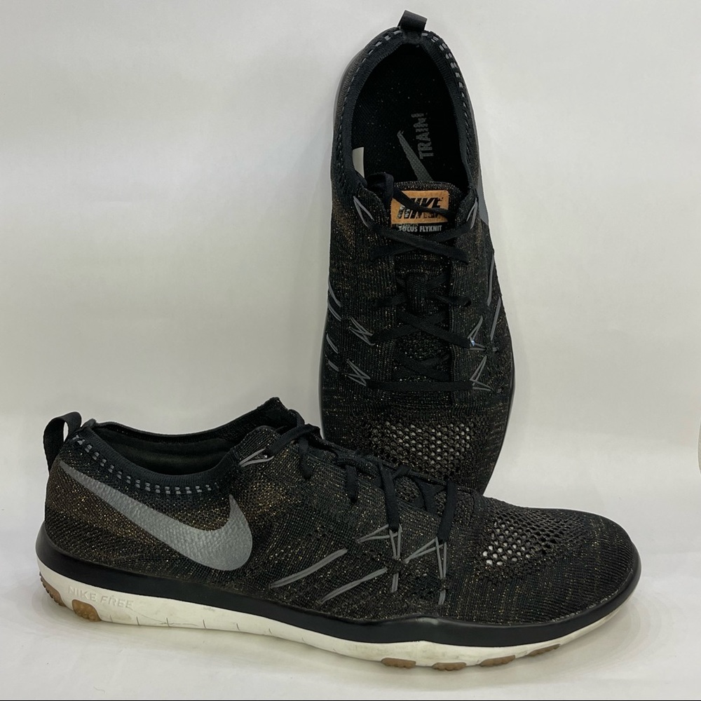 Nike Free TR Focus Flyknit Black Running Shoes 844817-002 Women’s Size 11